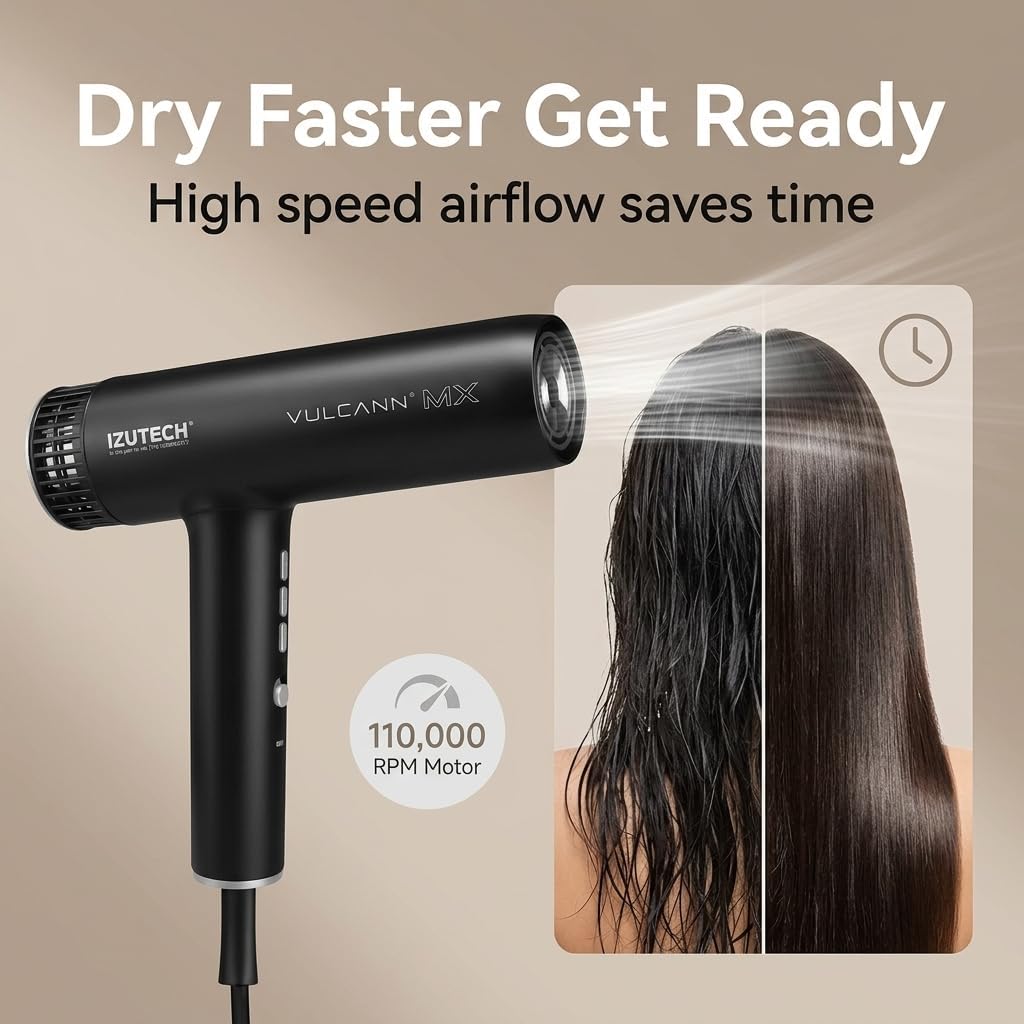 VULCANN MX 2.0 Professional 1875W Negative Ion Hair Dryer