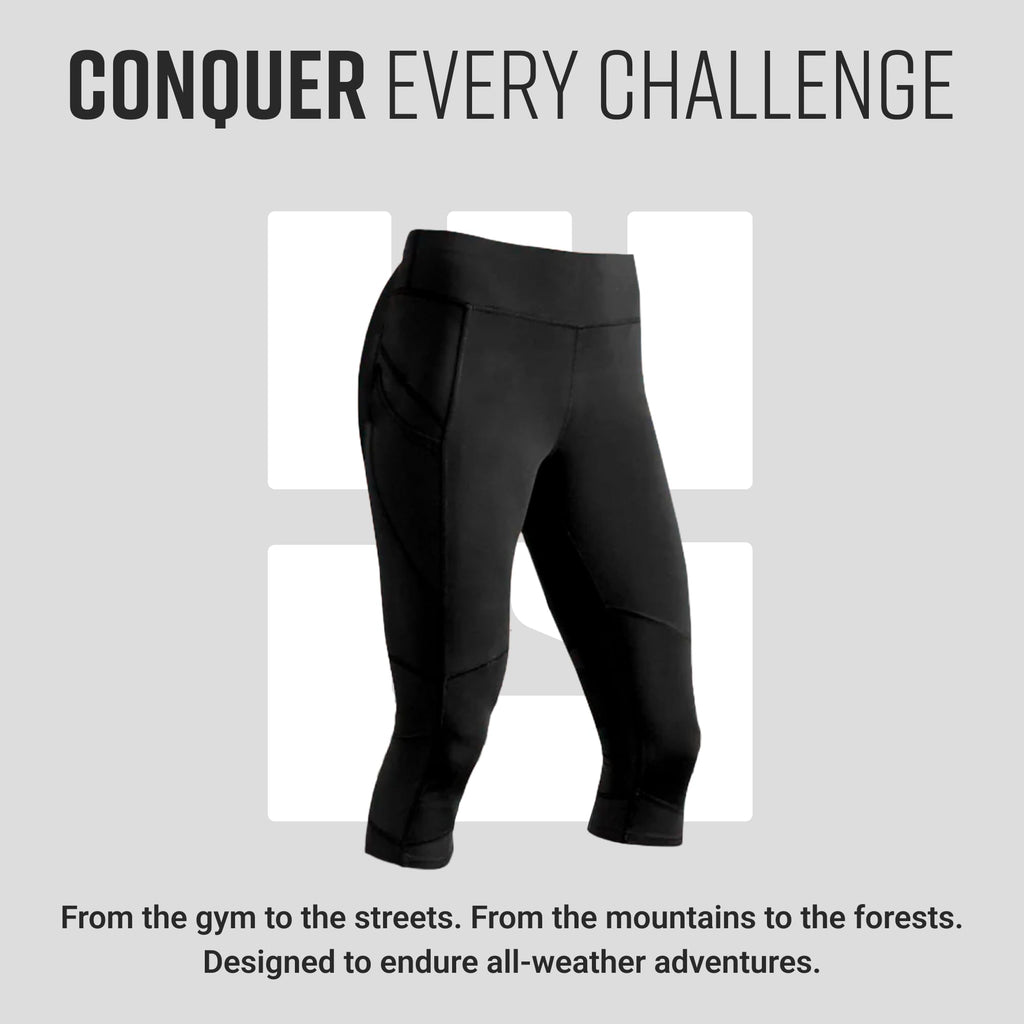 Women's Flex-Fit Compression Capri Leggings for Obstacle Racing - Image 8