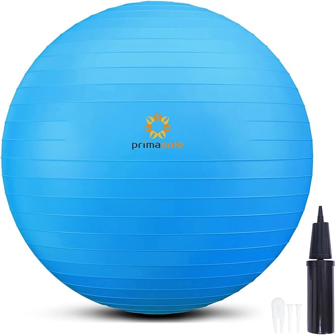 Exercise Ball for Balance Stability Fitness Workout Yoga Pilates at Home Office & Gym Birthing Ball for Pregnancy, Office Ball Chair