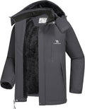 CAMEL CROWN Men's Winter Coat Waterproof Ski Jacket Fleece Lined Windproof Raincoat for Snow Outdoor Hiking Mountain