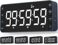 7.8'' Extra Large LED Kitchen Timer: 99H Countdown Countup with 3 Brightness, 5 Alarms & 4 Volume Levels, Magnetic Rechargeable Timer for Cooking, Classroom, Home Gym