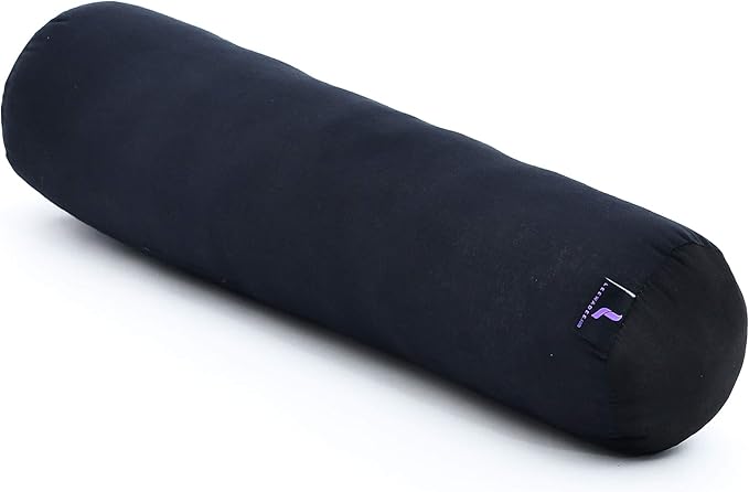 Leewadee Small Yoga Bolster – Shape-Retaining Cervical Neck Roll, Tube Pillow for Comfortable Reading, Kapok Filling, 22 x 6 x 6 inches