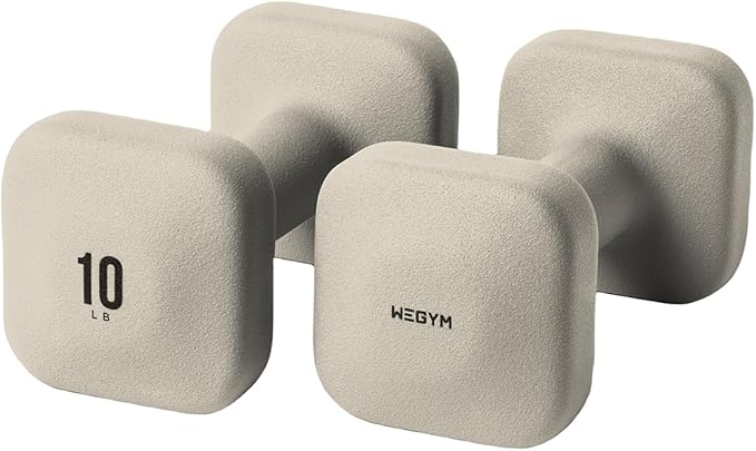 SafeGrip Dumbbells, Anti-Slip, Anti-Roll, Thick Handles, Free Weights, Square Dumbbells for Secure Workouts at Home, Weightlifting, and Personal Training
