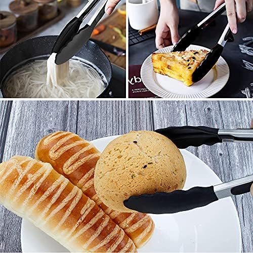 7 inch Mini Silicone Serving Tongs