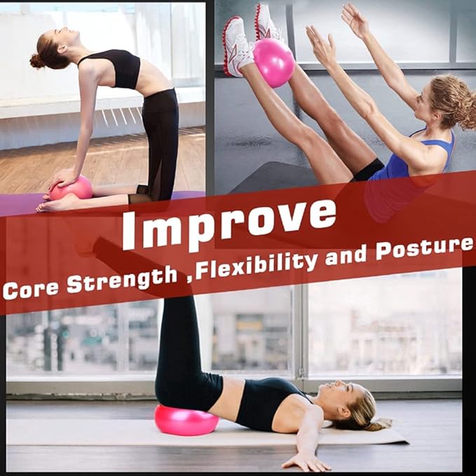 9 Inch Exercise Pilates Ball Mini Exercise Barre Ball for Yoga,Stability Exercise Training Gym Anti Burst and Slip Resistant Balls Physical Therapy Improves Balance, Core Strength