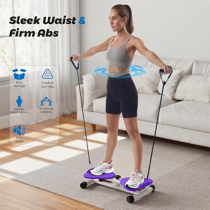 Exercise Twist Boards,Waist Twister Machine Exercise,Balance Board for Foot Massage and Weight Loss(Pink)