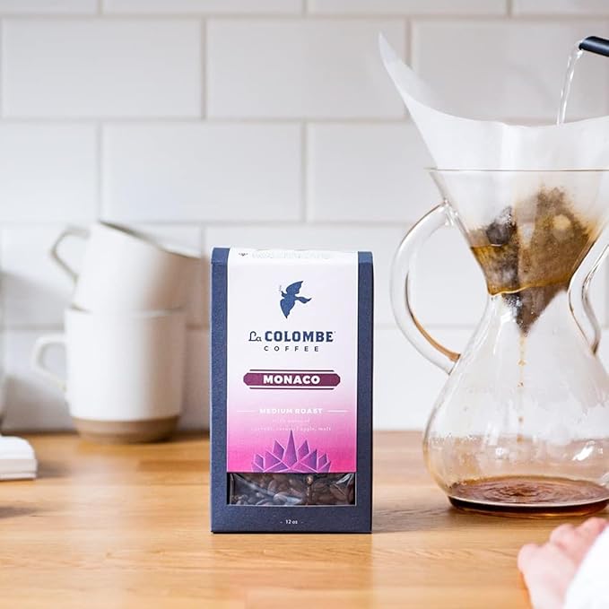 La Colombe Monaco Whole Bean Coffee, Full Bodied Medium Roast, Specialty Roasted, 12 Oz (Pack of 4)