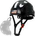 AOLAMEGS Construction Safety Hard Hat - ANSI Z89.1 Type Ι OSHA Approved Safety Helmets with Chin Straps Lightweight Reflective Vented ABS Hard Hats For Men Women Industrial Workwear 6-point Suspension