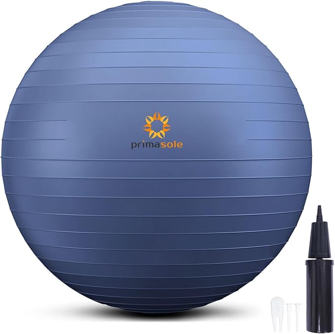 Exercise Ball for Balance Stability Fitness Workout Yoga Pilates at Home Office & Gym Birthing Ball for Pregnancy, Office Ball Chair