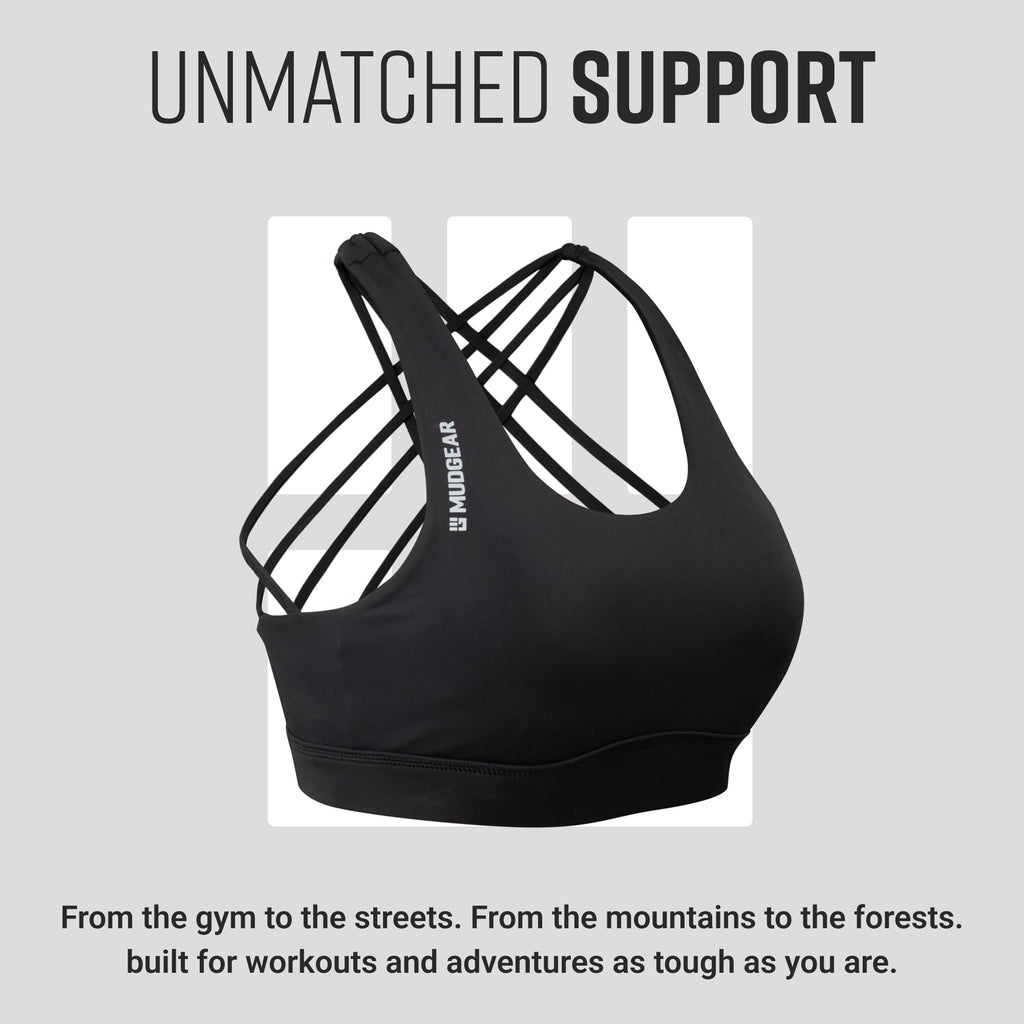 Women's Performance Sports Bra with Storage Pockets in Black - Image 7