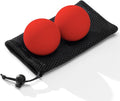 Massage Lacrosse Balls for Myofascial Release,Yoga Deep Tissue Massage,Trigger Point Therapy and Foot Plantar Fasciitis,Muscle Soreness Massager Ball (2 Packs) (Red)
