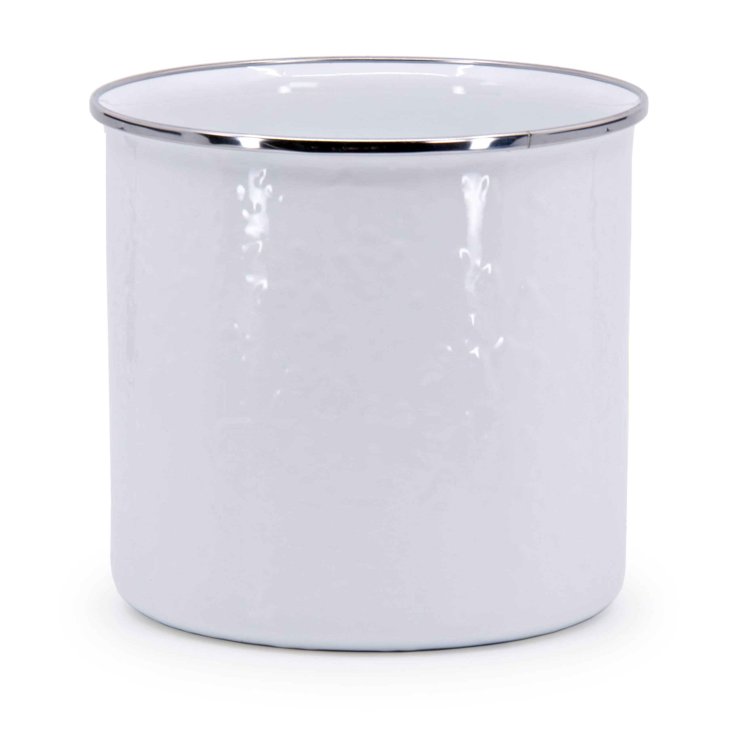 Black Swirl Enamelware Utensil Holder 6 Inch Kitchen Decor