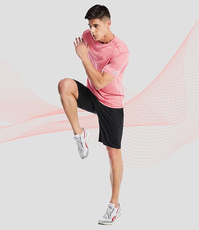 Men's Quick Dry Athletic Gym T-Shirt Moisture Wicking Workout Tee