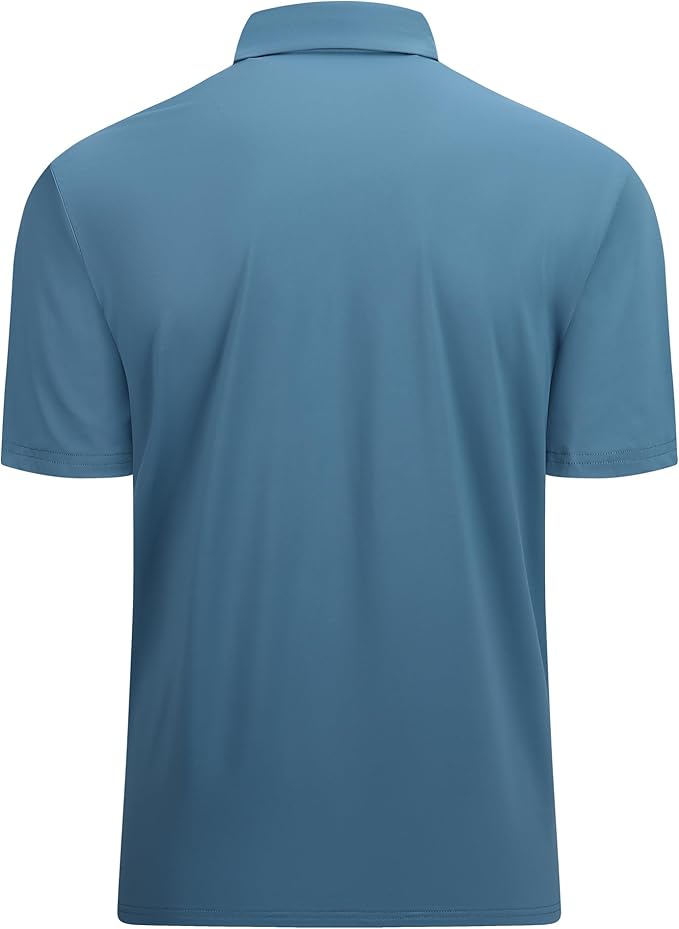 Men's Performance Golf Polo Shirt Moisture Wicking Short Sleeve