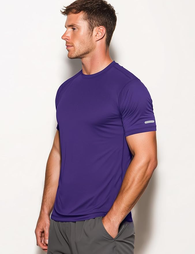 Men's Quick Dry Athletic Gym T-Shirt Moisture Wicking Workout Tee