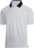 Men's classic striped polo golf shirt