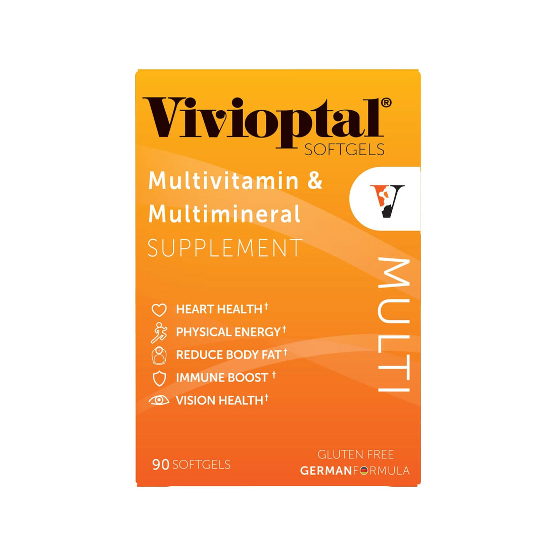 Vivioptal MULTI Multivitamin 90 softgels blister pack for daily energy and wellness support