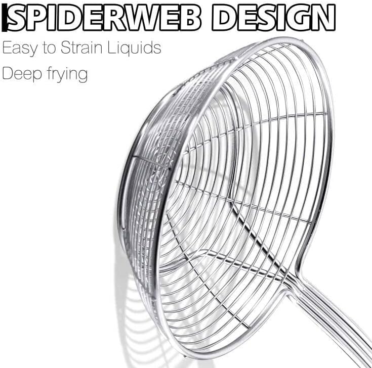 Anaeat Stainless Steel Spider Strainer Skimmer
