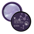 Jar of MIZON Collagen Eye Gel Patches featuring 60 individual gel masks