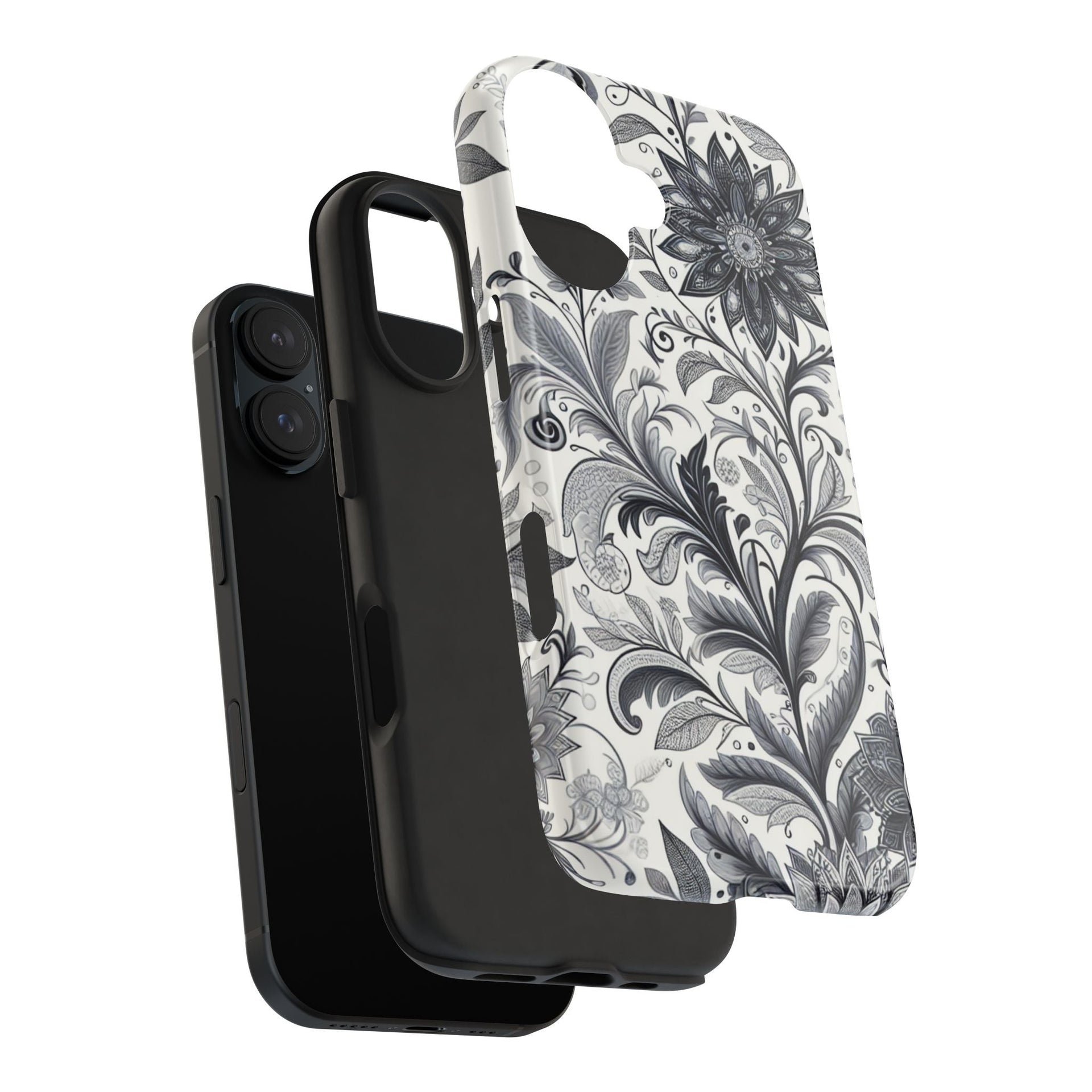 Floral Tough Phone Cases, Durable Phone Cover, Stylish Floral Design, Gift for Her, Trendy Tech Accessories, Birthday Present