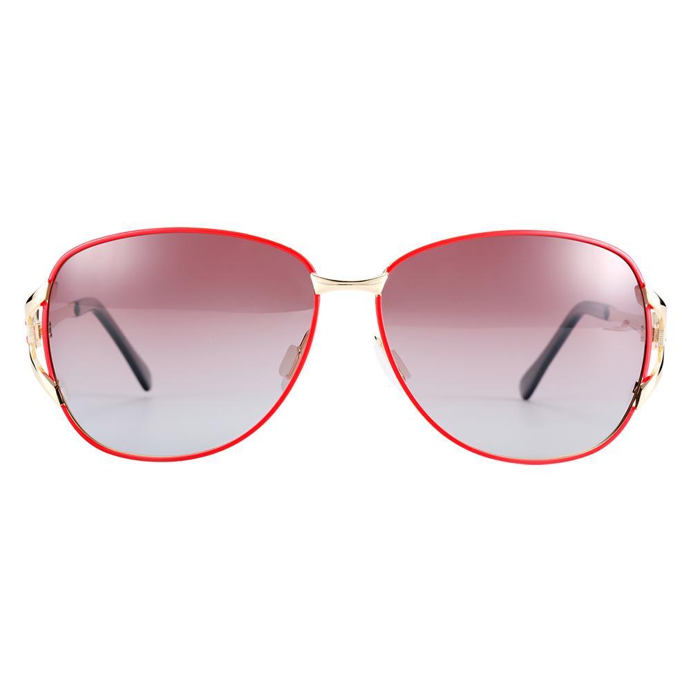 Elegant Women’s Gradient Polarized Round Luxury Sunglasses
