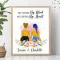 Personalized Best Friends Vertical Poster - Gift For Best Friends - Not Sisters By Blood But Sisters By Heart