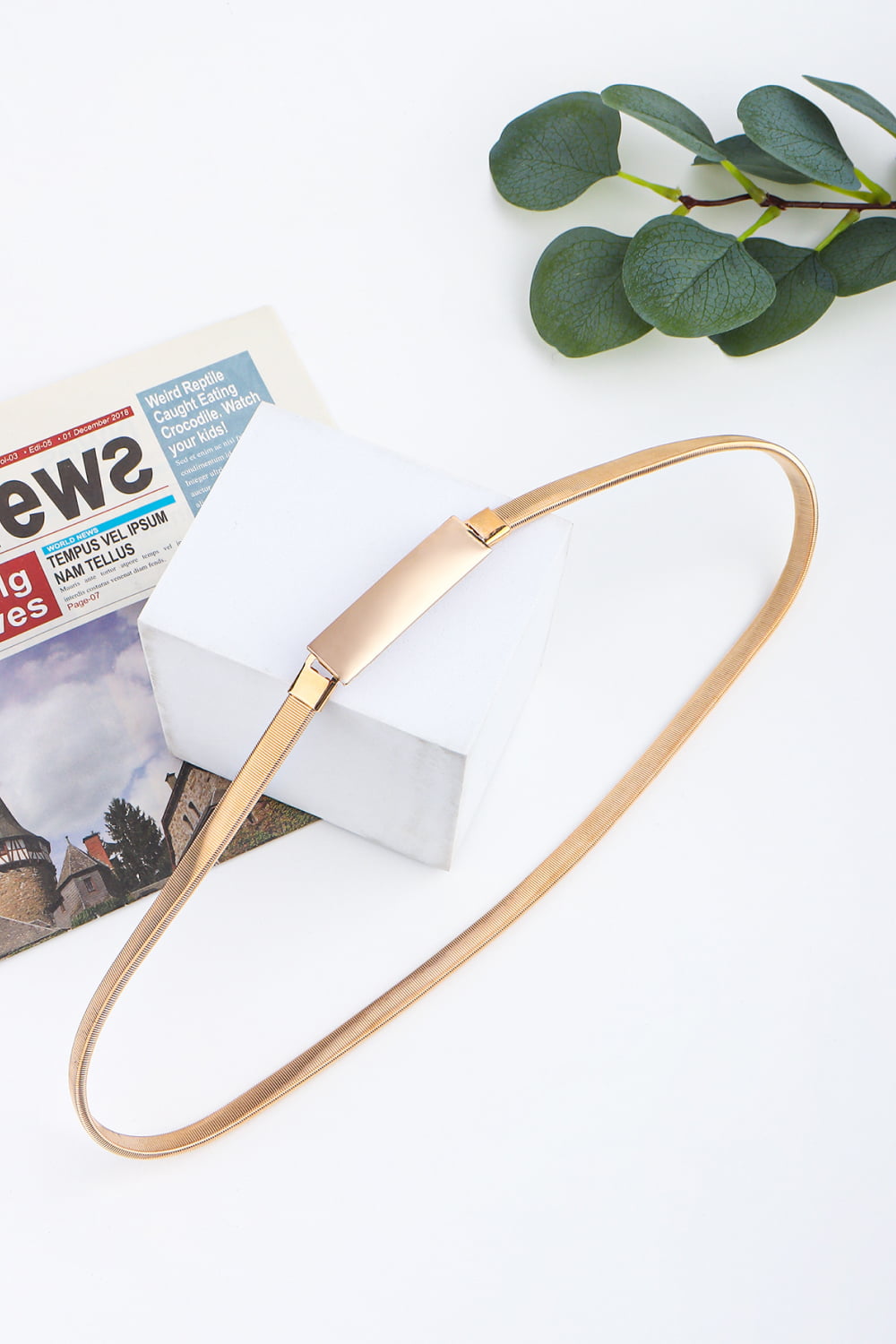 Elastic Iron Skinny Belt | Modern Buckle Design