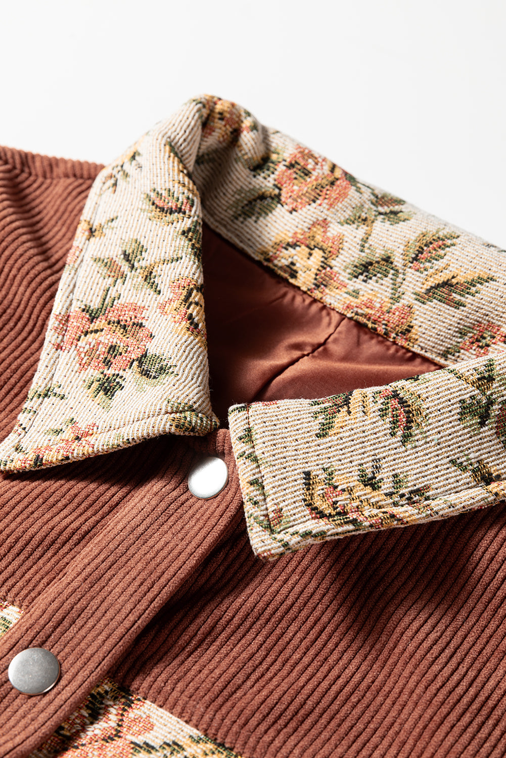 Evelyn Retro Floral Patchwork Shirt
