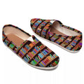 Women's Book Print Canvas Fisherman Shoes for Book Lovers