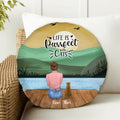 Personalized Cat Mom Round Pillow - Gift For Cat Lovers With Up to 4 Cats - Life Is Purrfect With Cats