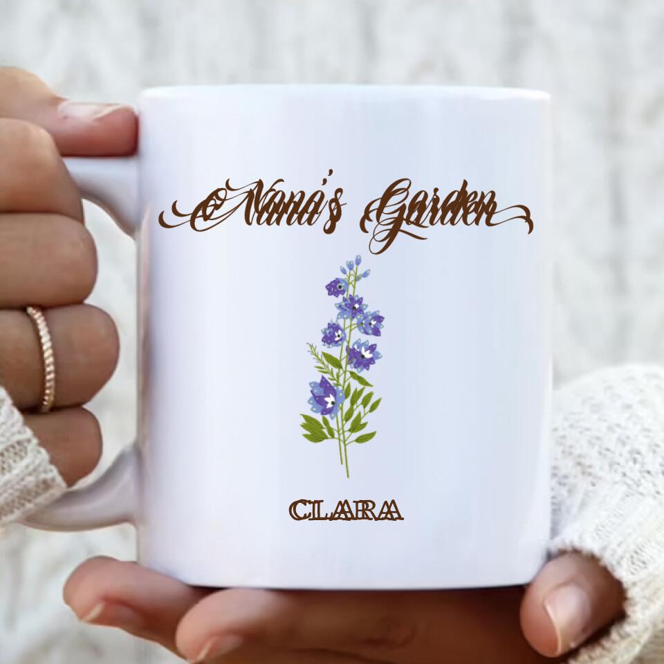 Personalized Nana's Garden Coffee Mug - Gift Idea For Grandma With Up to 9 Grandkids
