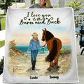 Personalized Horse Girl Quilt/Fleece Throw Blanket  - Up to 7 Horses - Best Gift For Horse Lover - Just A Girl Who Loves Horses