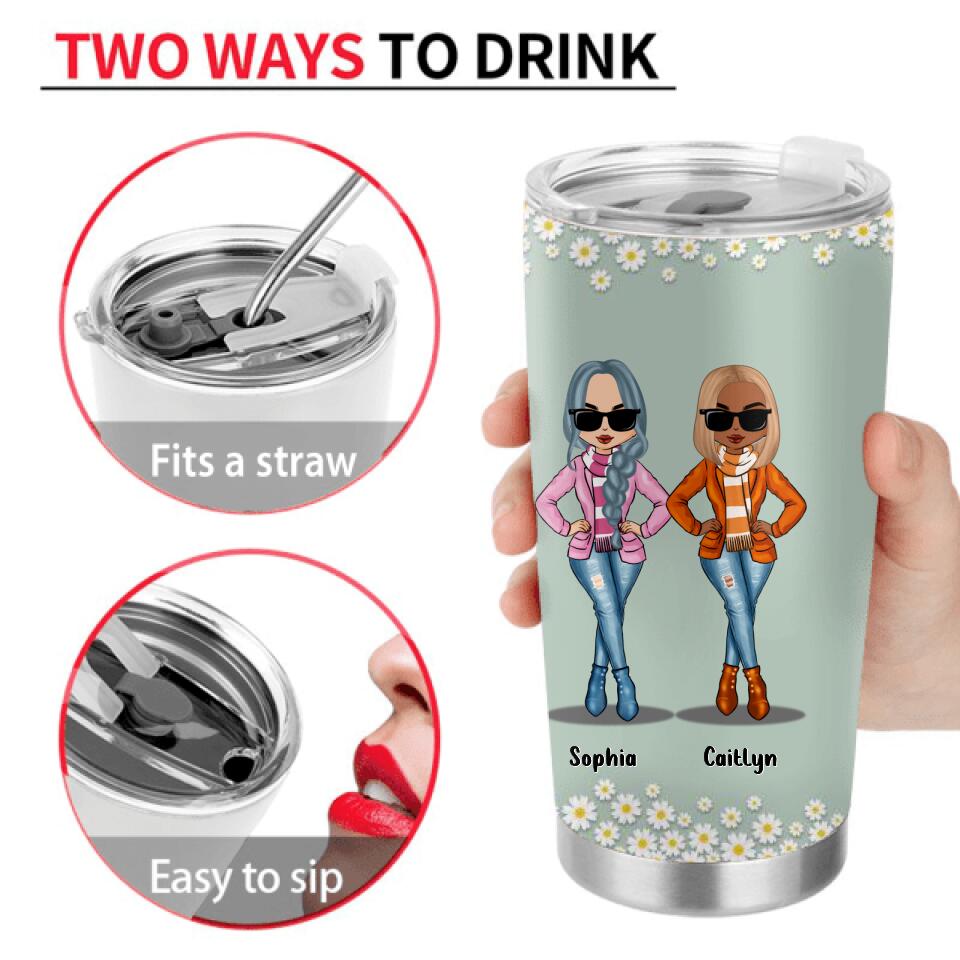 Custom Personalized Best Friends Tumbler - Gift Idea For Friends - Up To 5 Friends