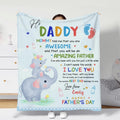 Personalized To My Dad Kid Fleece Throw Blanket - Gift Idea For Father's Day - Mommy Told Me That You Are Awesome
