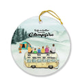 Personalized Camping Ornament - Family On Camper Roof - Life Is Better Around The Campfire - JOWCU0