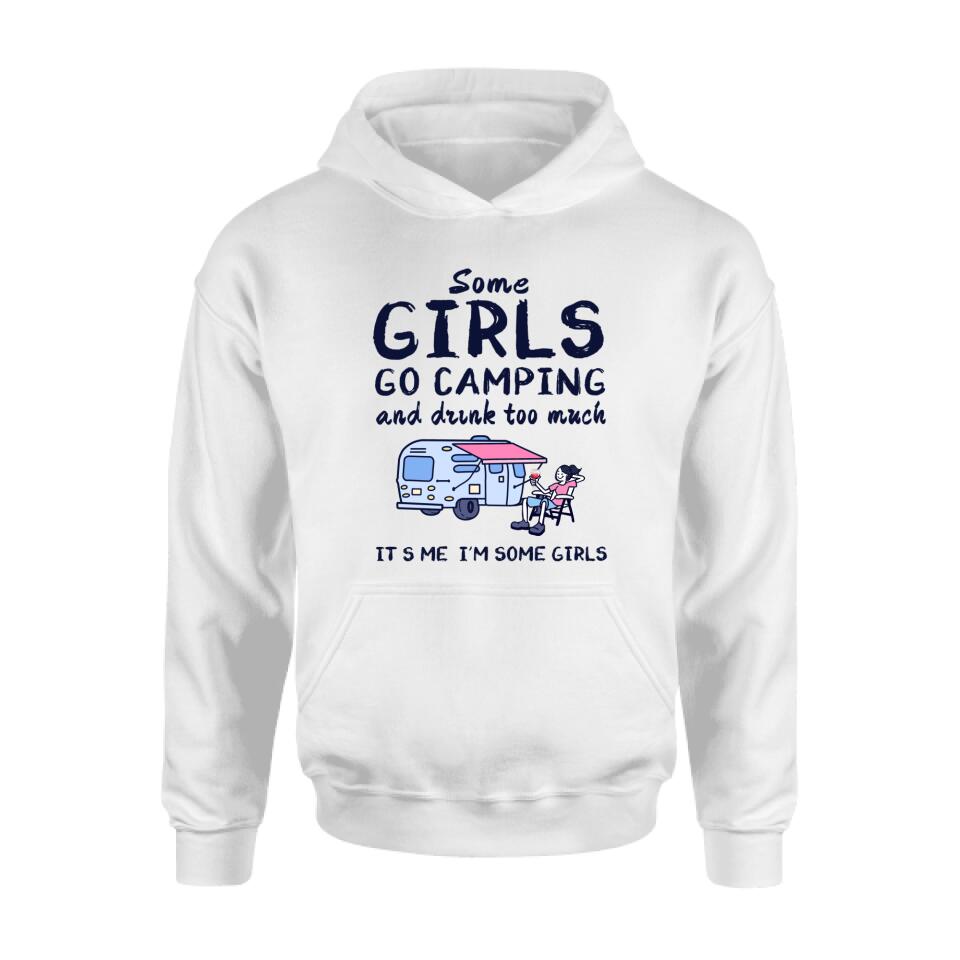 Women's Camping Graphic T-Shirt Some Girls Go Camping Drink Too Much - Image 6