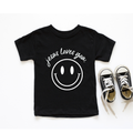 Jesus Loves You Smiley Toddler Tee in White Blue and Pink