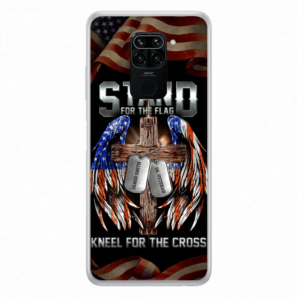 Custom Personalized U.S Veteran Phone Case - Gift Idea for Father/Veteran/ Independence Day - Stand For The Flag Kneel For The Cross - Case For Xiaomi, Oppo And Huawei