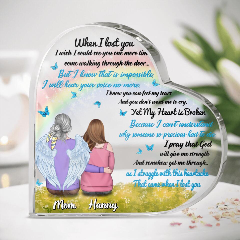 Personalized Memorial Acrylic Plaque - Memorial Gift Idea - When I Lost You