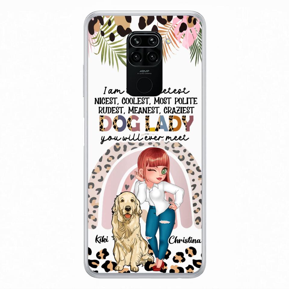Custom Personalized Dog Mom Chibi Phone Case- Up to 4 Dogs - Gift For Dog Lover - I Am The Craziest Dog Mom - Case For Xiaomi, Oppo And Huawei