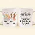 Personalized Friends Mug - Up to 4 Friends - Gift Idea For Friends/Besties - I Feel So Lucky My Friend Is You