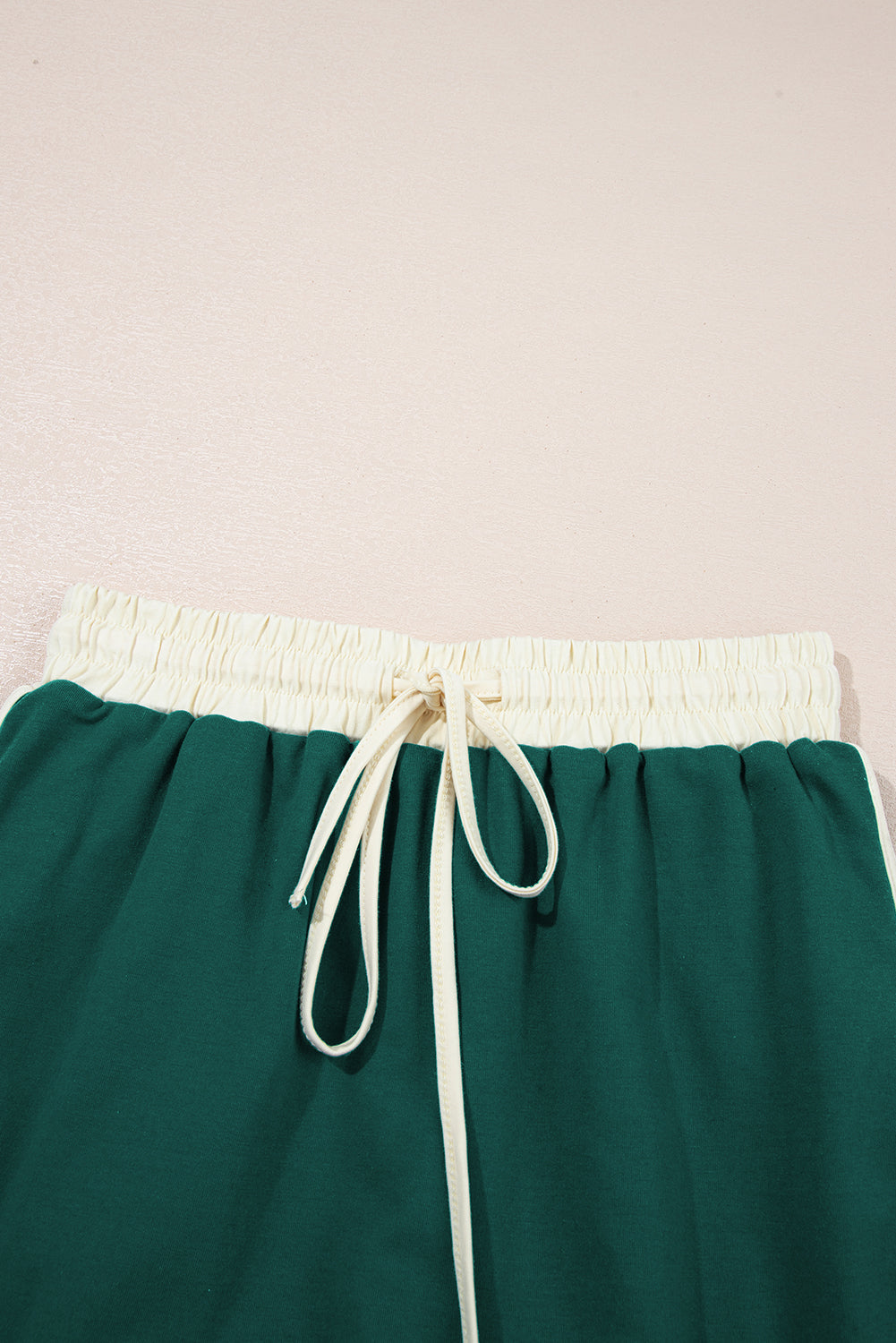 Evergreen Colorblock Drop Shoulder T-Shirt & Skort Set