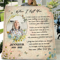 Customized Photo Memorial Fleece Throw Blanket/Quilt - Sympathy Gifts for Loss of Mom/Dad - When I Lost You