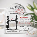 Personalized Crystal Acrylic Plaque - Gift for Couple, Husband and Wife - Gift from Husband to Wife - To my wife my missing piece