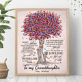 Personalized To My Granddaughter Vertical Poster - Gift Idea For Granddaughter - I Want You To Believe Deep In Your Heart