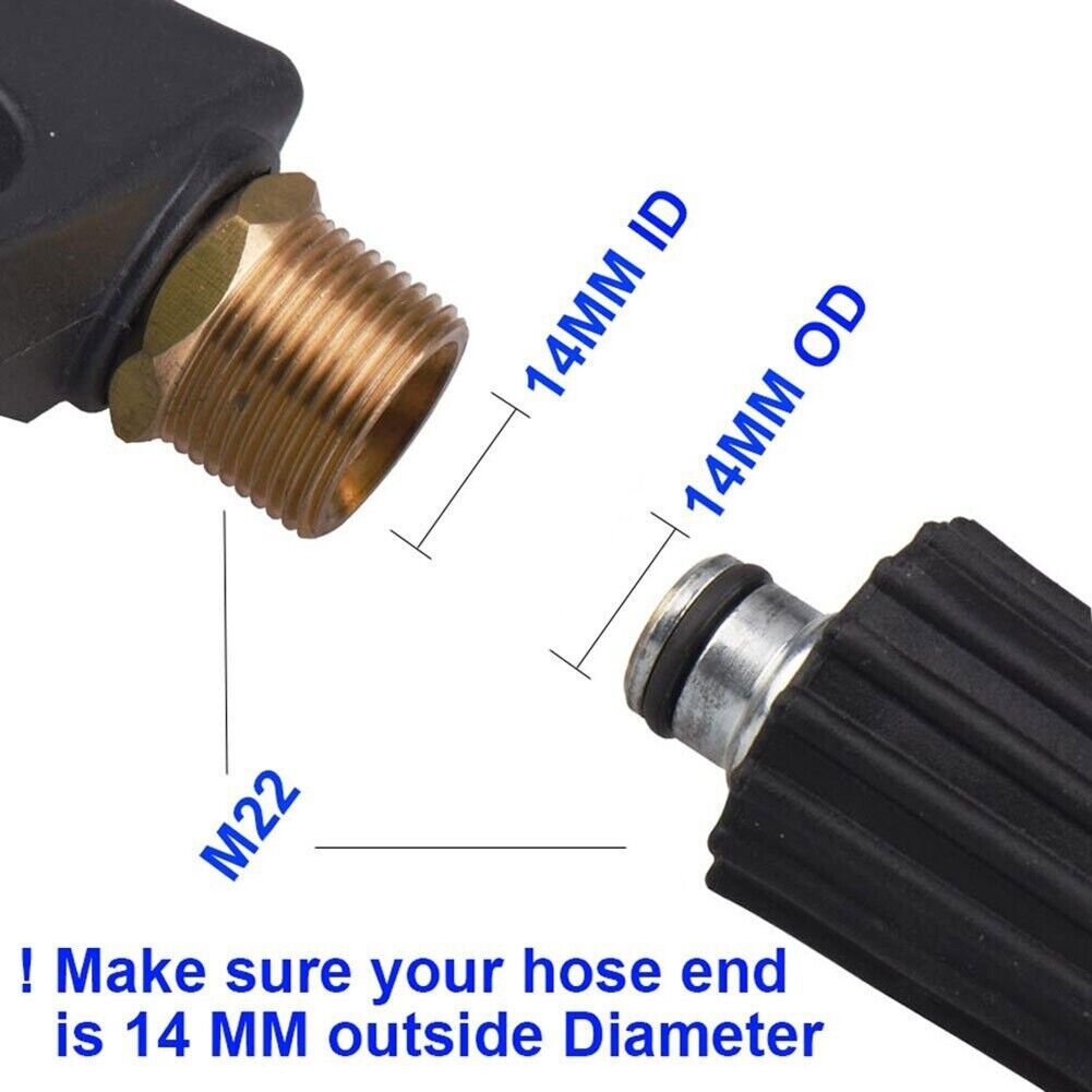 4000 PSI High Pressure Washer Gun with Short Wand and 5 Nozzles