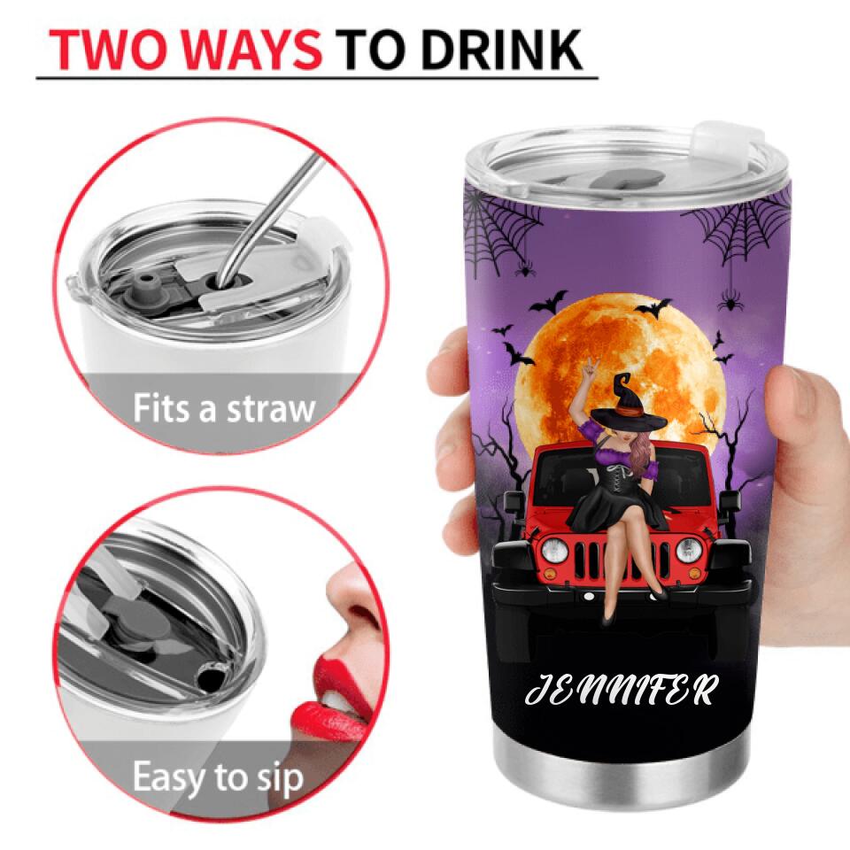 Personalized Off-road Girl Tumbler - Halloween Gift Idea For Off-road Lovers
