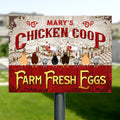 Personalized Chicken Coop Metal Sign - Up to 10 Chickens - Best Gift For Chicken Lovers - Chicken Coop Rise & Shine Mother Cluckers