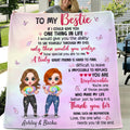 Personalized Bestie Fleece Throw Blanket/Quilt - Gift Idea For Best Friend - A Truly Great Friend Is Hard To Find