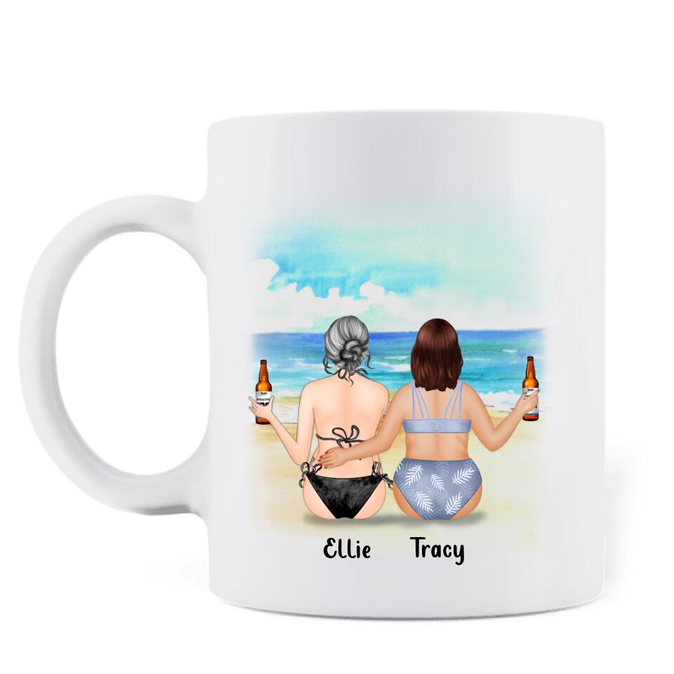 Personalized Curvy Girls Bikini Mug - Gift For Best Friends - Friends 'Till The End - AQ5WVZ